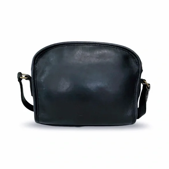 Coach Vintage Made in Costa Rica Metropolis Black Leather Crossbody Bag - Picture 5 of 9